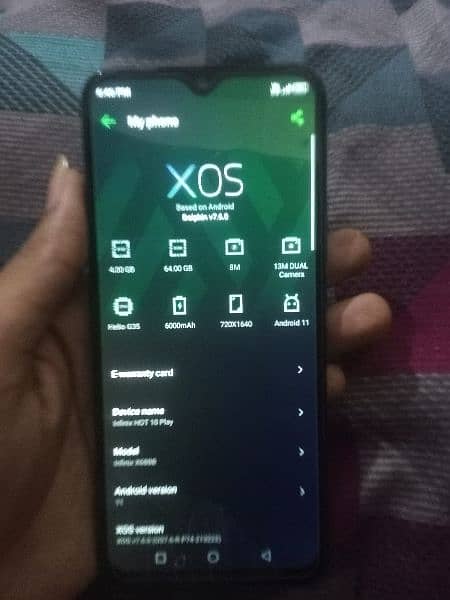 infinix hot10 play 4 64 pta approve all okay no fault 4