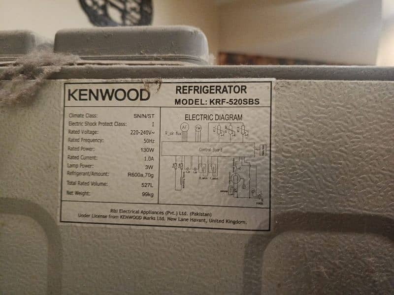 Kenwood Side by Side Refrigerator 1