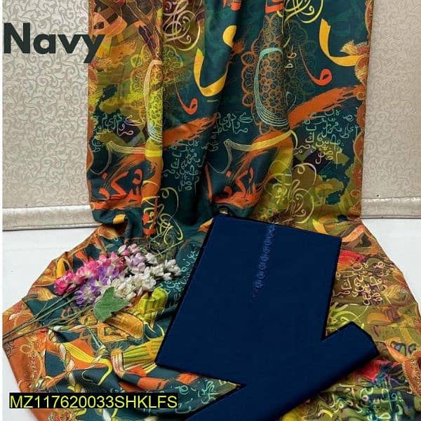 •  Fabric: Katan Silk  Pieces: 3 Pcs •  Color: all 5