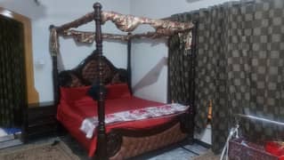 Solid Wood bed, side tables and dressing for sale