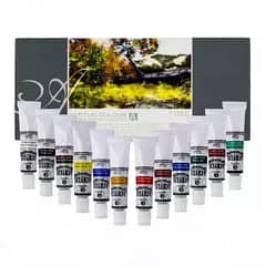 Acrylic Paint Set of 12 Pieces - Vibrant Colors Paint Set