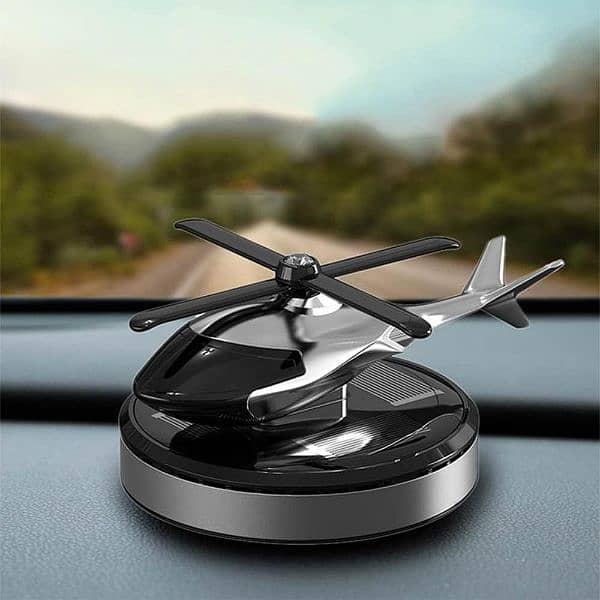 Premium Metal Solar Helicopter Car air freshener 0