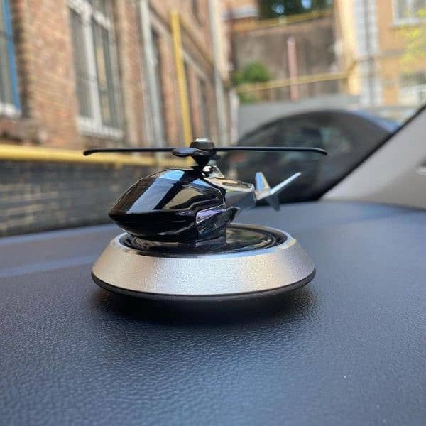 Premium Metal Solar Helicopter Car air freshener 1