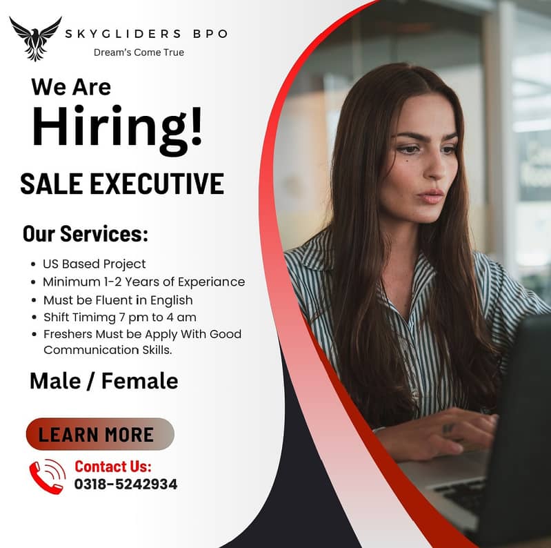 We are Hiring Sales Executive Officer 2