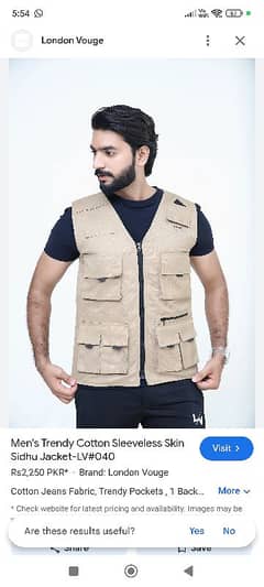 Mens Trendy Cotton Sleevless Skin Jacket 0