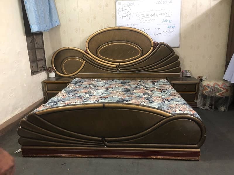 bed set/side tables/woodenbed 0