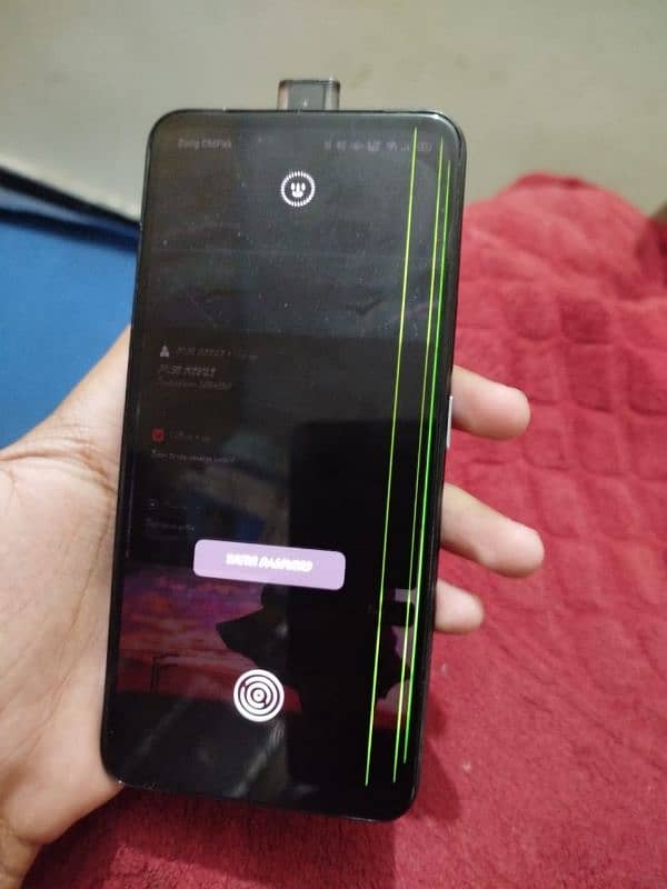 oppoReno2z 8 256 popup camra display fingerprint just line on display 7