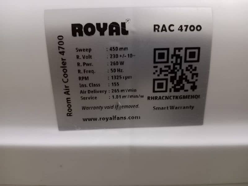 Room Air Cooler (RAC 4700) 6