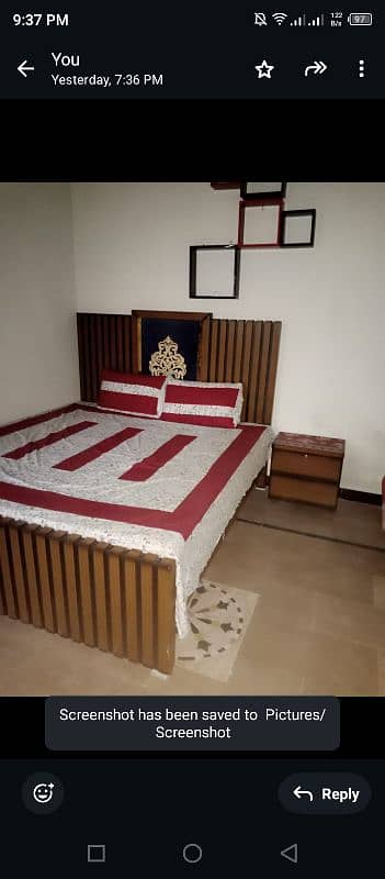 dubale bed and single bed  with mattress and room chair 1