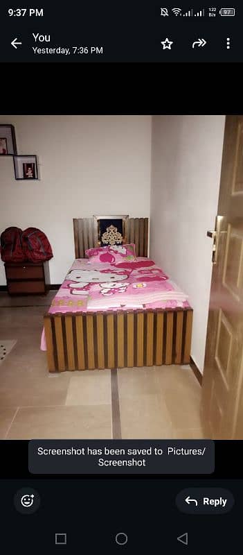 dubale bed and single bed  with mattress and room chair 4