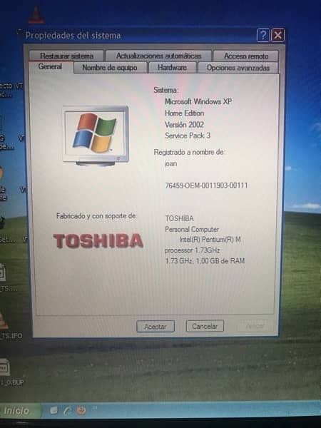 Toshiba laptop 2