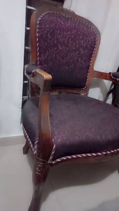 2 chairs dyar wood available for sale