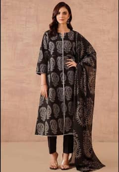 3 Pcs Women's Unstitched Viscose Printed Suit