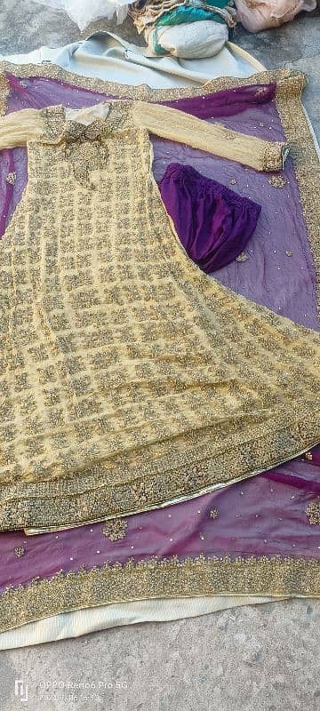 Walima Dress with Heavy Work on it just 1 time used 15