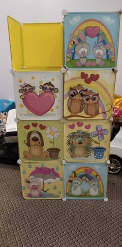 kids cloth+ toy cupboard plastic