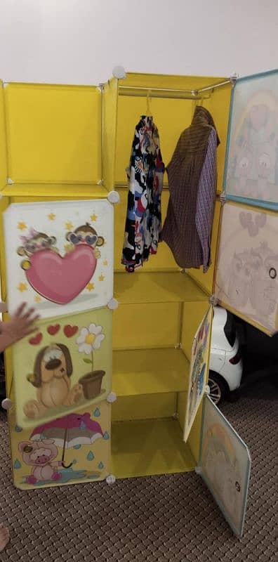 kids cloth+ toy cupboard plastic 2