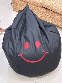 good quality black smiley beanbag for sale.