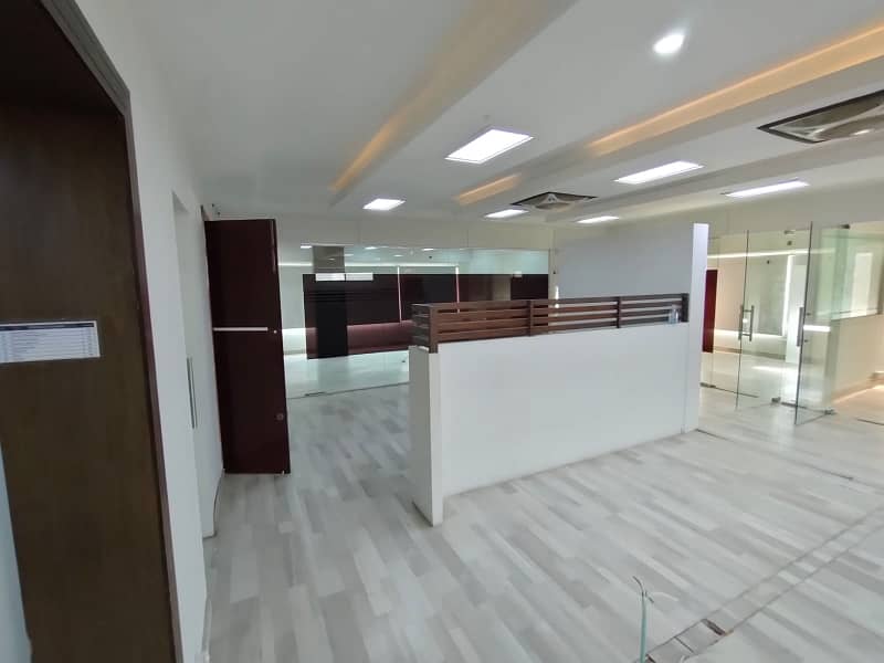 DHA Phase 6 semi furnished office Available for Rent Front Entrance Main Road facing FURNITURE NOT INCLUDE ONLY CHAMBER 2