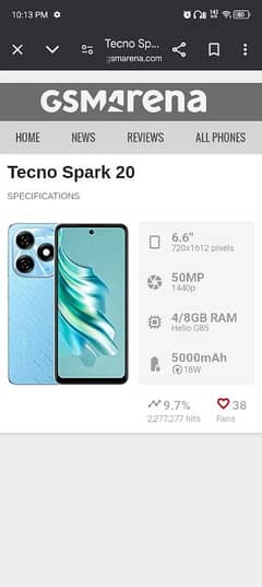 Tecno spark 20 just 6 day used 10by10 completel box 8-256