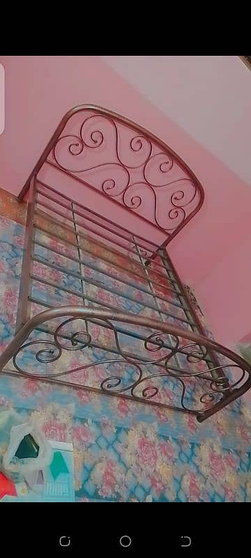 Iron bed with mettress different size different price 4