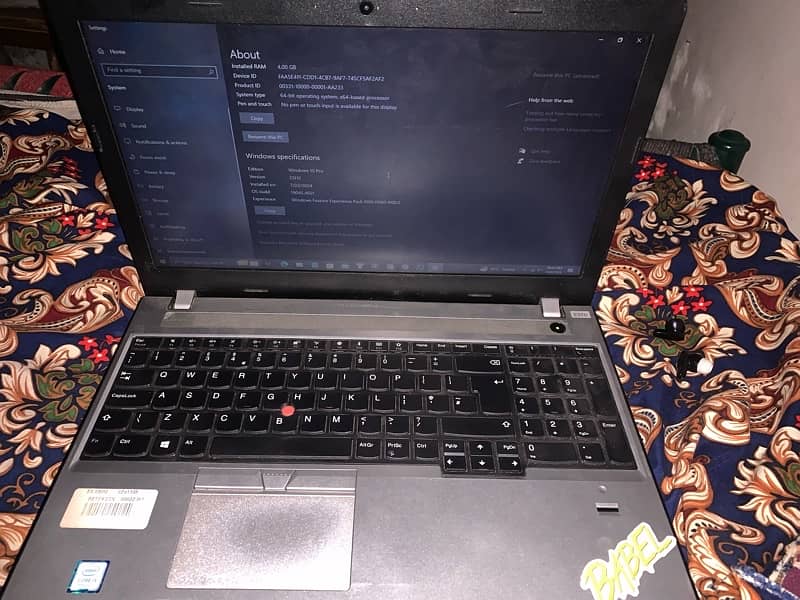 Lenovo E570 i3 6th Gen 1