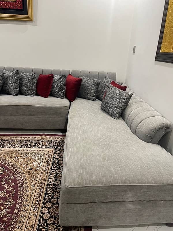 L shape 9 seater sofa available 3