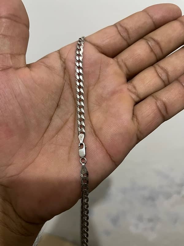 chain italian 925 double stemp original 100% 6