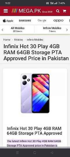 infinix hot30 play 4  64