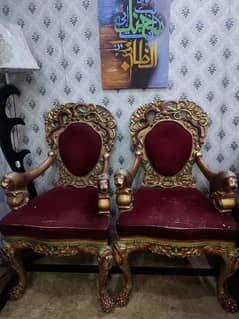 Antique Lion Chairs 100 years old 0