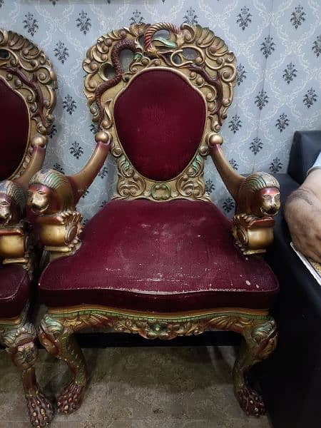 Antique Lion Chairs 100 years old 1