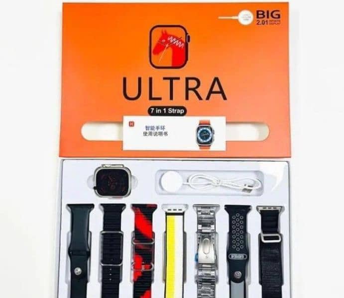 7 In 1 Ultra Smart Watch With Rubber Straps cash on delivery ha 5