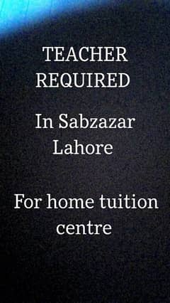 Female teacher required for home tuition centre 0