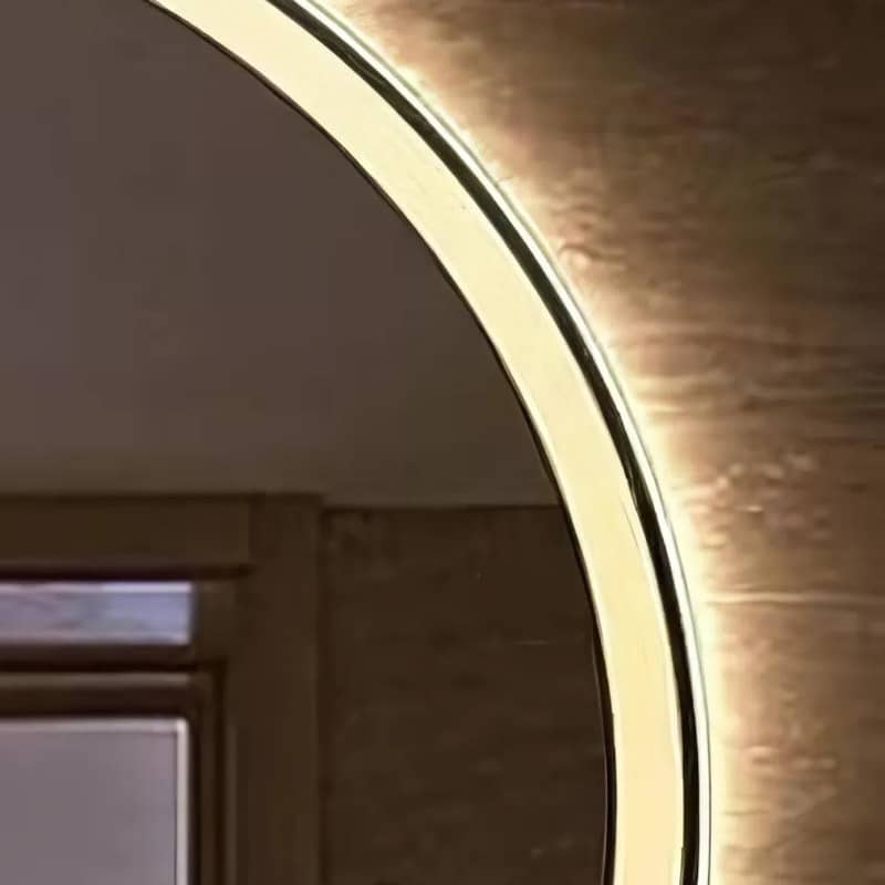 Round LED Mirror 24x24 - Warm & White Light - No Sensor, 4mm Glass 1