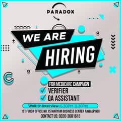 Hiring Verifiers for Medicare Campaign Limited Seats! 0