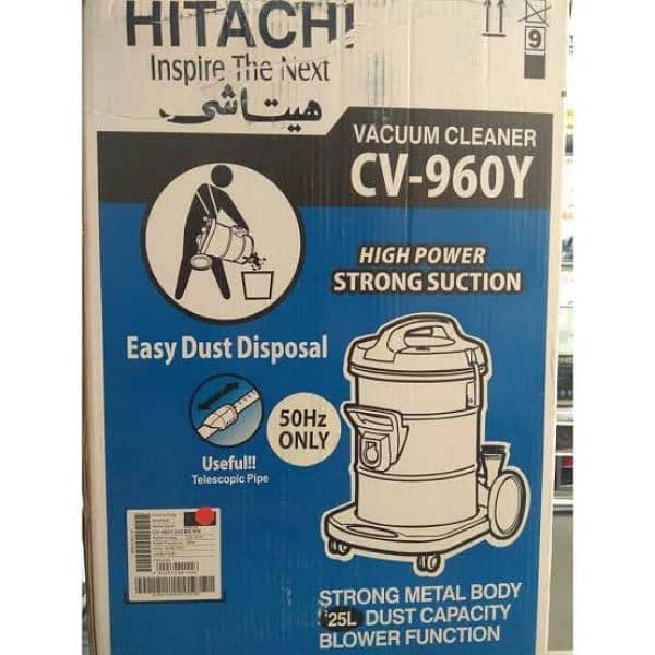 Original Hitachi High Power Drum Vacuum Cleaner - 2000 Watts 0