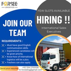 International Sales Executive Position at a Logistic Company