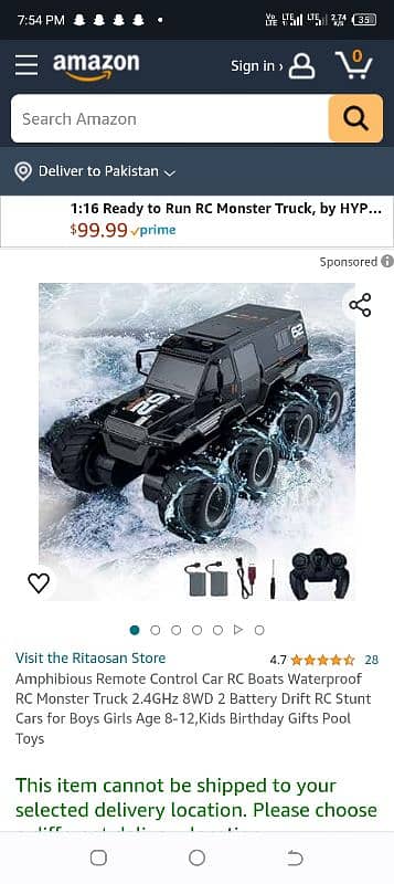 Remote Control Car RC Boats Waterproof RC Monster Truck 4