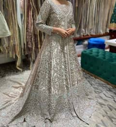 Valima Bridal maxi with long veil dupatta