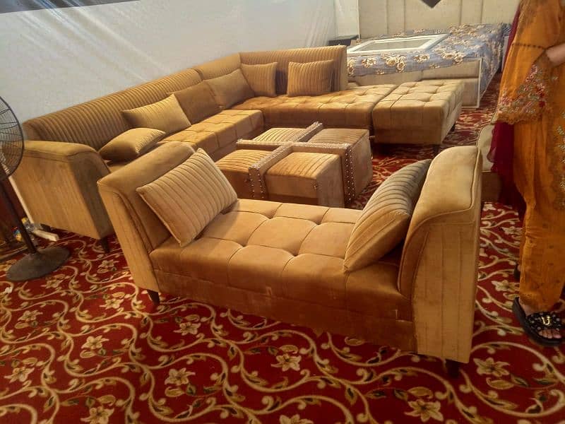 L shape sofa set/ conner 6 seater sofa set/wooden sofa /Sofa 4