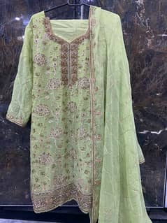 3 piece suit | Fancy suit, embroidered | 1 time wear | kardana n tilla