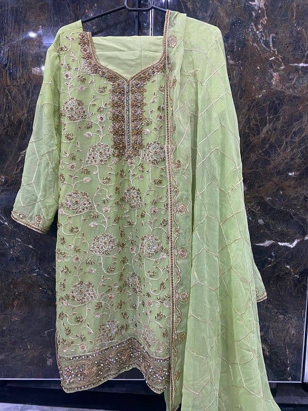 3 piece suit | Fancy suit, embroidered | 1 time wear | kardana n tilla 0