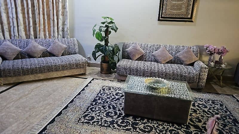 L shaped sofa set with table for sale 1