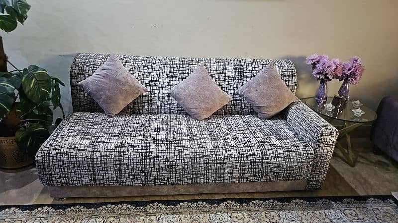 L shaped sofa set with table for sale 3