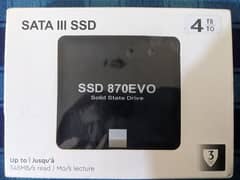 V-NAND 870 EVO 4TB 2.5 Inch SATA SSD.