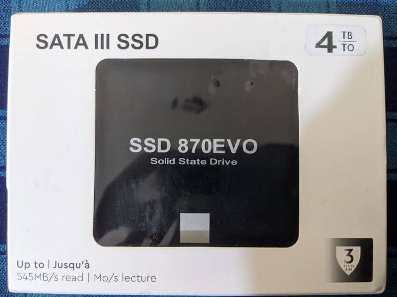 V-NAND 870 EVO 4TB 2.5 Inch SATA SSD. 0