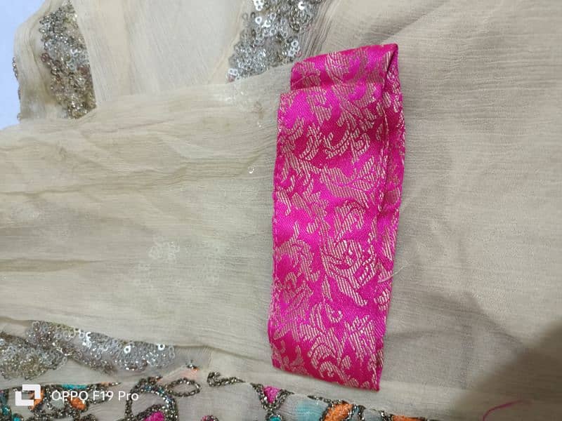 URGENT Chiffon zarri embroidery maxi with dupatta 5