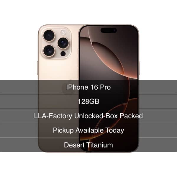 iPhone 16 Pro 128GB 0