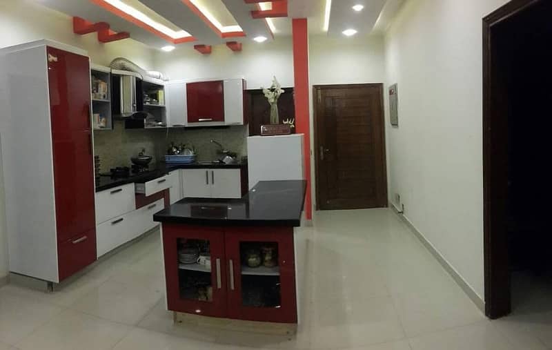 3Bed DD Flat For Sale In GOLDLINE RESIDENCY Gulistan E Johar Block 16A 1