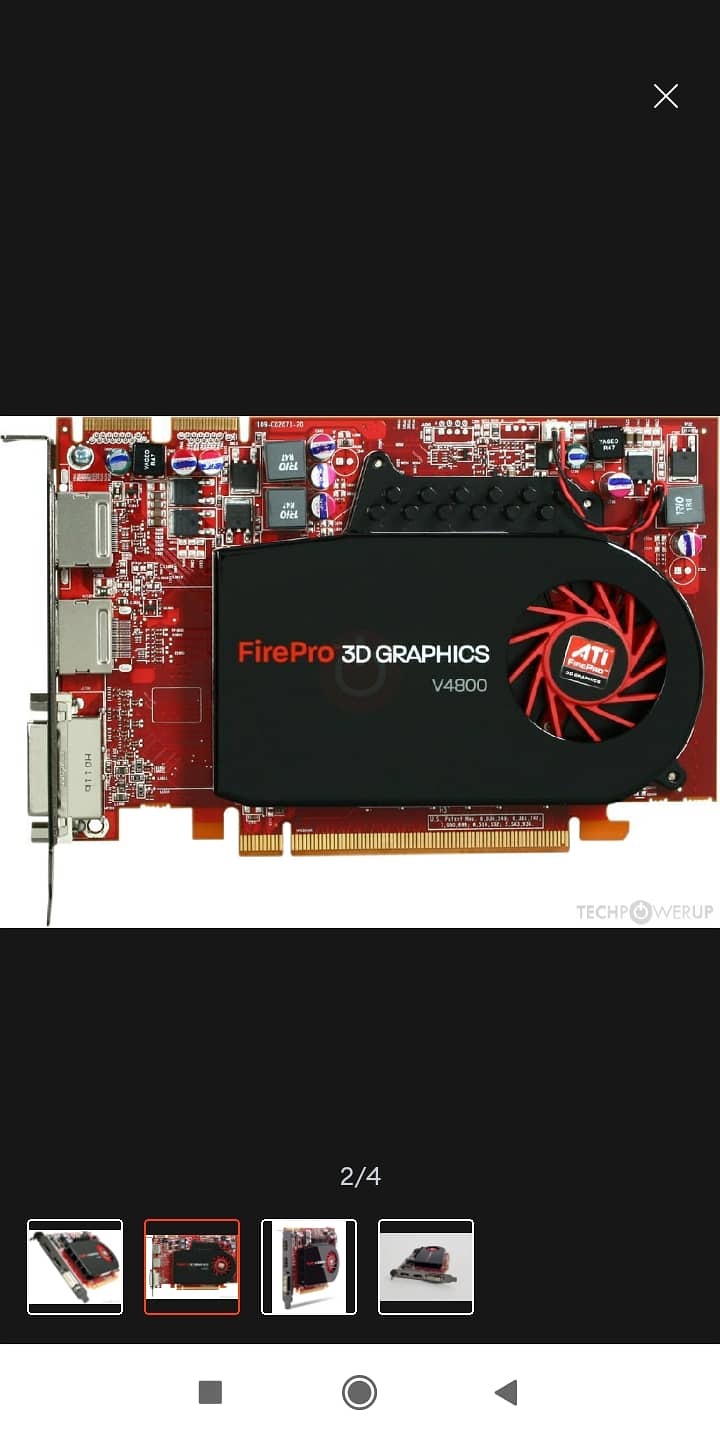 AMD Firepro V4800 (Fire GL) GDDR5 128 Bit Best Gaming Graphic Card 2