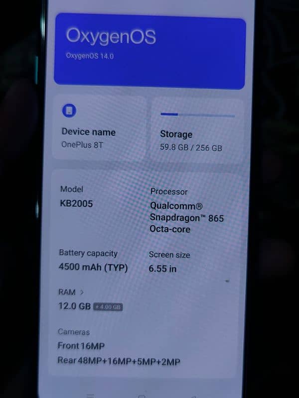OnePlus 8t global dual pta approved 12/256 3